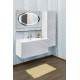Комплект мебели для ванной Sanflor Белла 100 белый, патина серебро