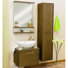 Комплект мебели для ванной Sanflor Румба 60 венге, патина золото