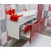Комплект мебели для ванной Sanflor Санфлор 100 красный, патина белая